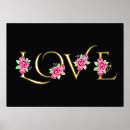 Search for rose gold love posters Black