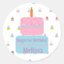 Search for pink birthday cake stickers Baby