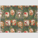 Search for holly tissue paper Vintage santa