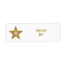 Search for gold text return address labels Stylish