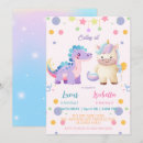 Search for pink dinosaur invitations Rainbow