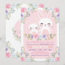Search for spring bunny baby shower invitations Watercolor