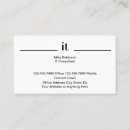 Search for information technology business cards Consultant