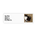 Search for black and white cat return address labels Pets