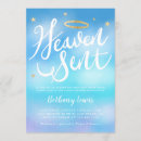 Search for angel baby shower invitations Heaven sent