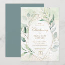 Search for geometric christening invitations Elegant