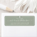 Search for green heart return address labels Elegant