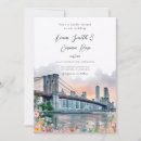 Search for nyc skyline wedding invitations Watercolor