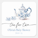 Search for floral tea party stickers Baby is brewing