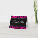 Search for zebra print thank you cards Girly