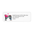 Search for couple in love return address labels Heart