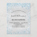 Search for blue and silver quinceanera invitations For her
