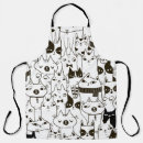 Search for cat doodle aprons White