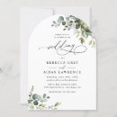 Search for dusty blue eucalyptus wedding invitations Watercolor floral foliage