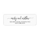 Search for white script return address labels Bridal shower