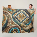 Search for teal and gold blankets Abstract