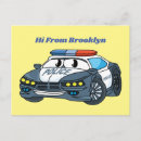Search for police car postcards Cartoon