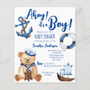 Search for ahoy its a baby boy shower invitations Teddy bear