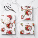 Search for poinsettia christmas wrapping paper Vintage