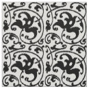 Search for black and white floral fabric Damask