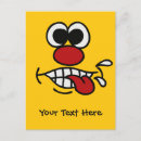Search for funny faces postcards Illustration