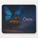Search for fireflies standard mouse mats Forest