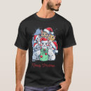 Search for black cat christmas tshirts Red