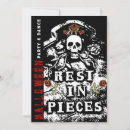 Search for tombstone halloween invitations Skull