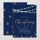 Search for navy gold christmas invitations Snowflakes