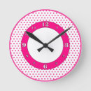 Search for polka dot clocks Pink polka dots