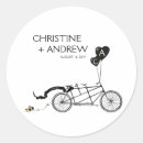 Search for bicycle wedding stickers Tandem