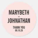 Search for black thank you wedding stickers Simple typography