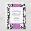 Search for purple black swirl wedding invitations White