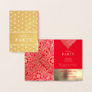 Search for luxury christmas invitations Gold foil