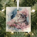 Search for grey and white cat christmas tree decorations Feline