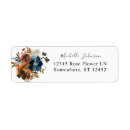 Search for orange flower return address labels Modern