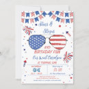 Search for blue sunglasses invitations Red white and blue