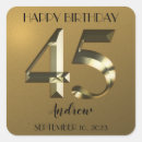Search for 45th birthday gear stickers Gold
