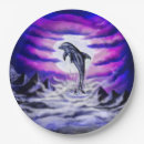 Search for dolphins paper plates Pink