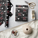 Search for i love you wrapping paper White