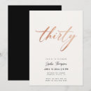Search for rose gold and white birthday invitations Feminine