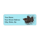 Search for fish return address labels Black