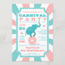 Search for pink carnival birthday invitations Party