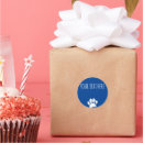Search for blue dog paw stickers Pawprint
