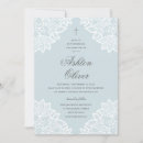 Search for lace christening invitations Blue