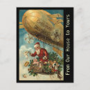 Search for hot air balloon christmas cards Vintage