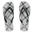 Search for black and white checkered flipflops Tartan