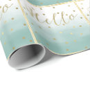 Search for hello wrapping paper Gold