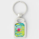 Search for pink waterlily key rings Watercolor
