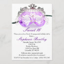 Search for purple masquerade birthday invitations Ball